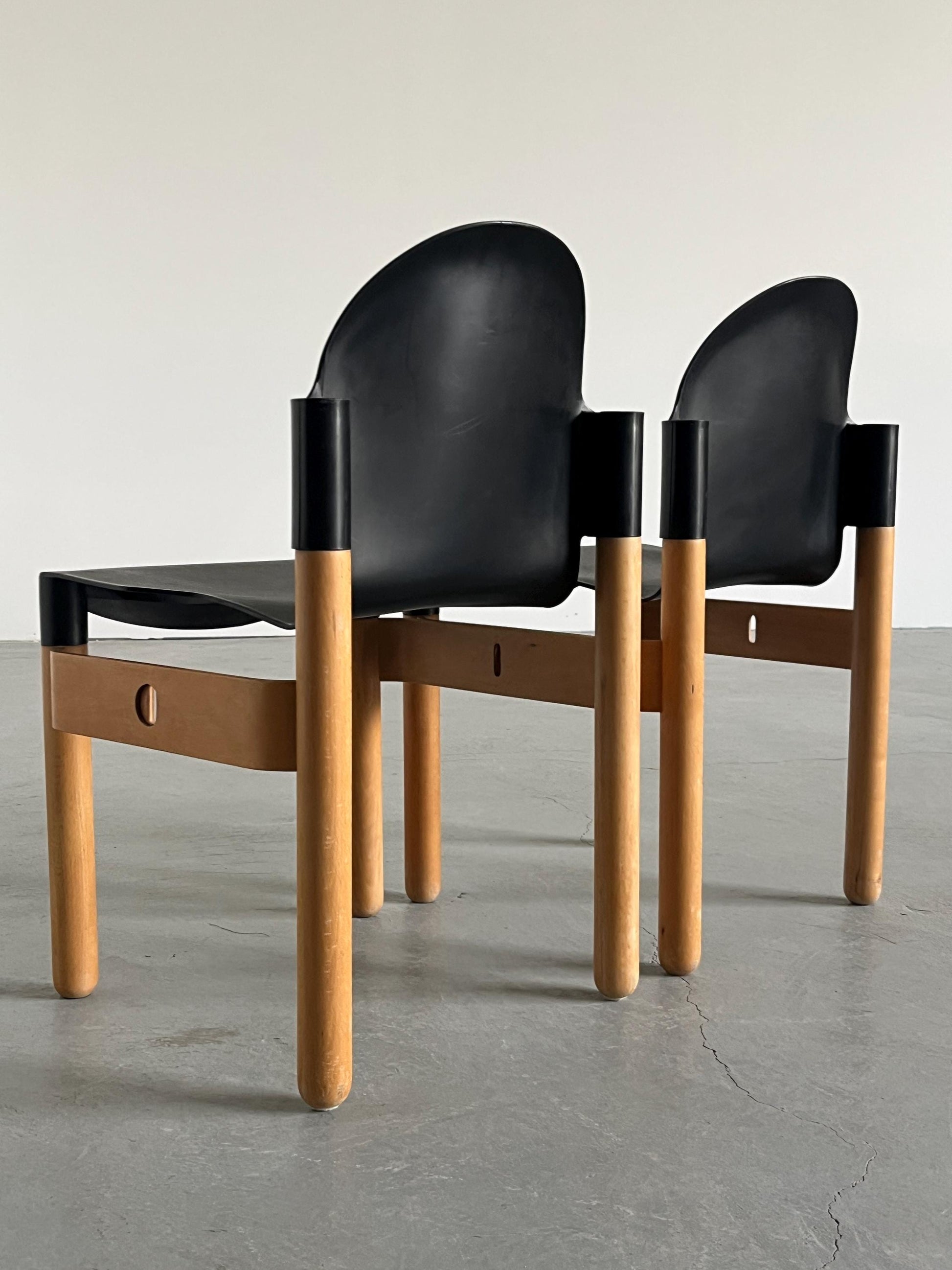 Vintage Stuhl Flex 2000 von Gerd Lange für Thonet, Set von 2, stapelbar, Kunststoff, 1970er