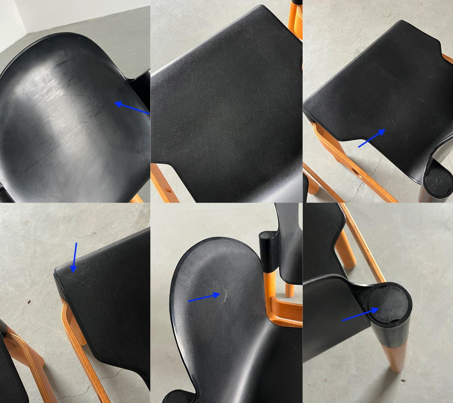 Vintage Stuhl Flex 2000 von Gerd Lange für Thonet, Set von 2, stapelbar, Kunststoff, 1970er