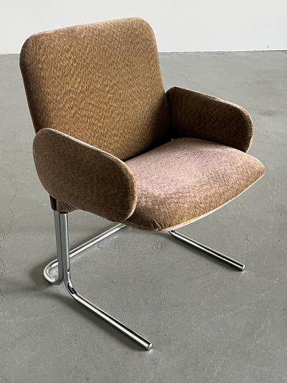 Vintage Sessel im Stil von Pierre Paulin, abstraktes Muster, Italien 1970er