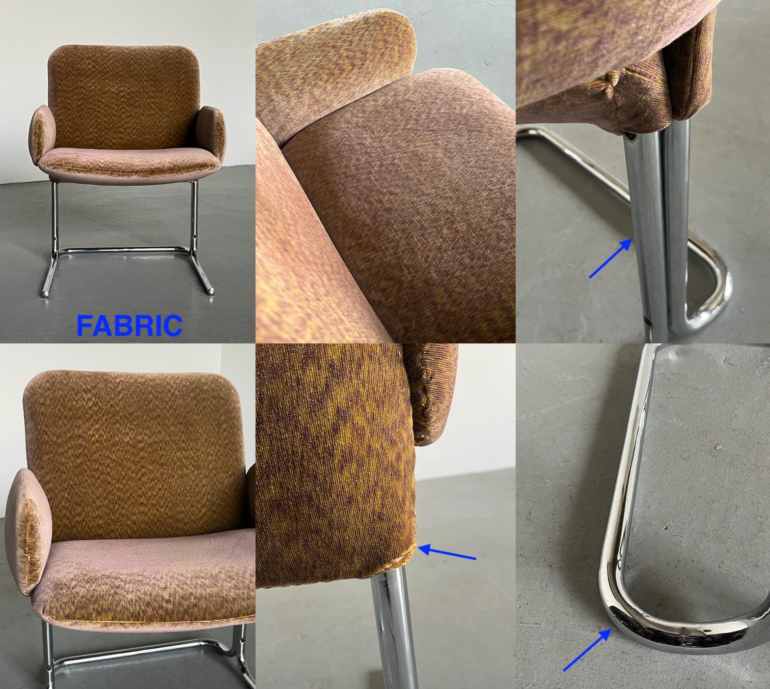 Vintage Sessel im Stil von Pierre Paulin, abstraktes Muster, Italien 1970er