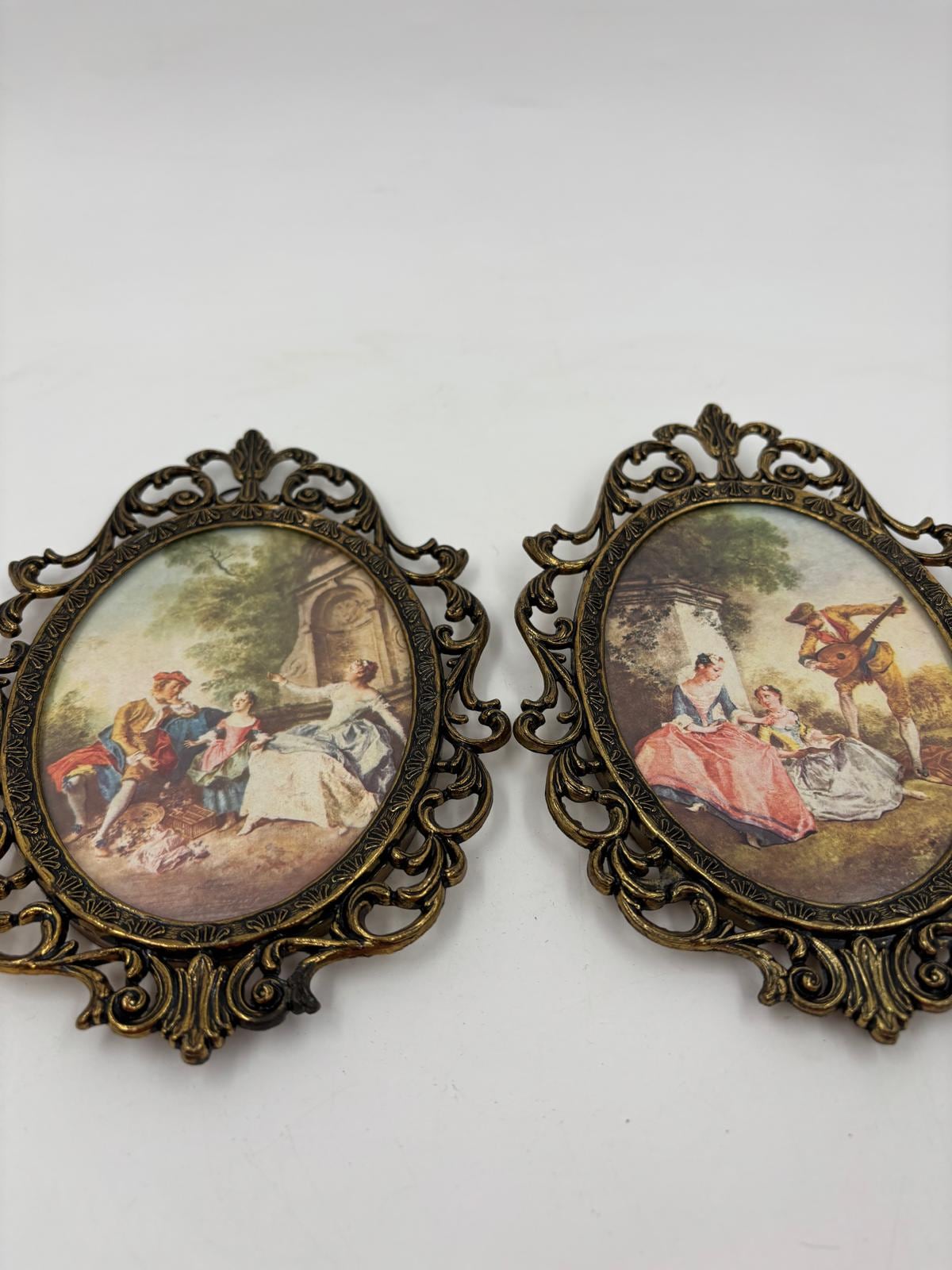 Vintage Bilderrahmen Set von 2 aus Messingguss