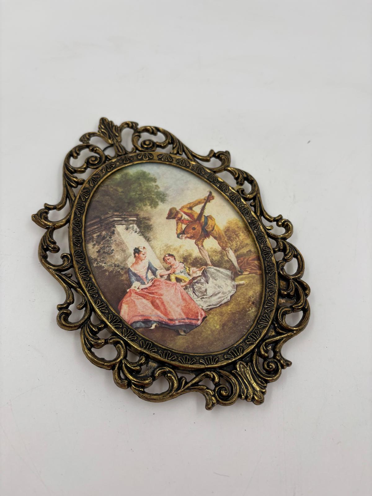 Vintage Bilderrahmen Set von 2 aus Messingguss