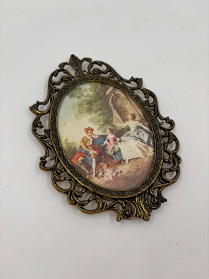 Vintage Bilderrahmen Set von 2 aus Messingguss