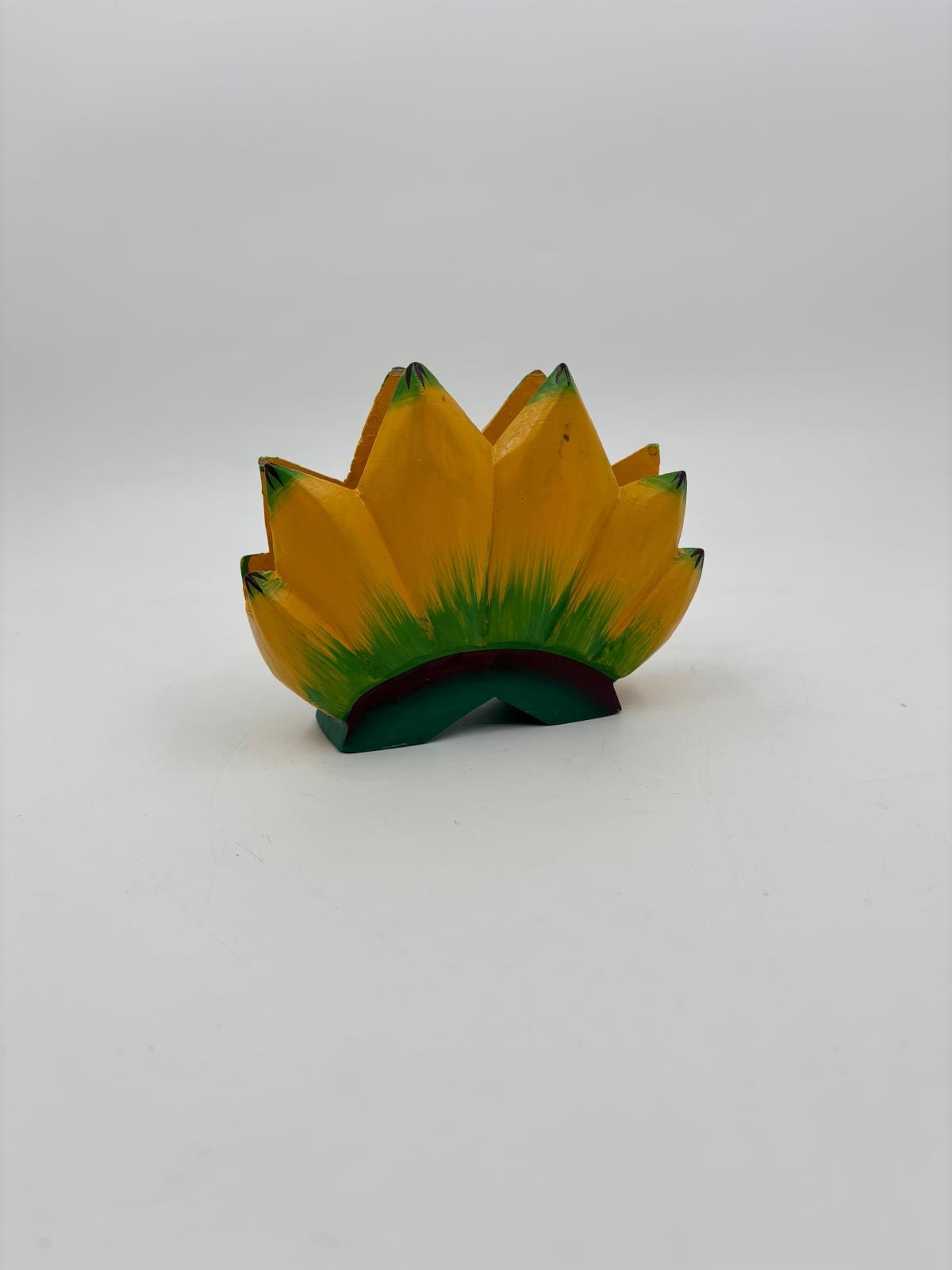 Vintage Serviettenhalter Bananenstaude handbemalt