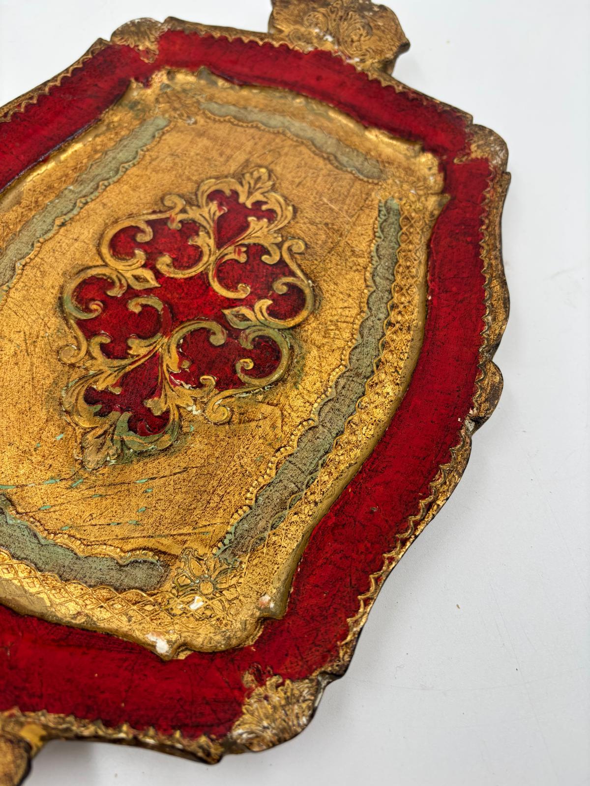 Vintage Tablett Florentiner von unbekannt für Italien