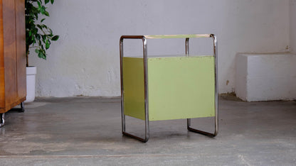 Vintage Nachttisch B 107 für Thonet lindgrün