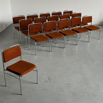 Vintage Stuhl von Hans Fiedler und Hans Heyder für Bauhaus, braun, stapelbar, 1970er