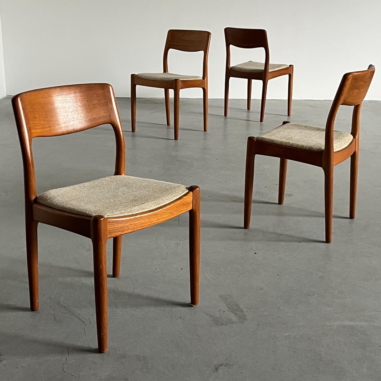 Vintage Esszimmerstuhl Set von 4 von Juul Kristensen für JK Denmark
