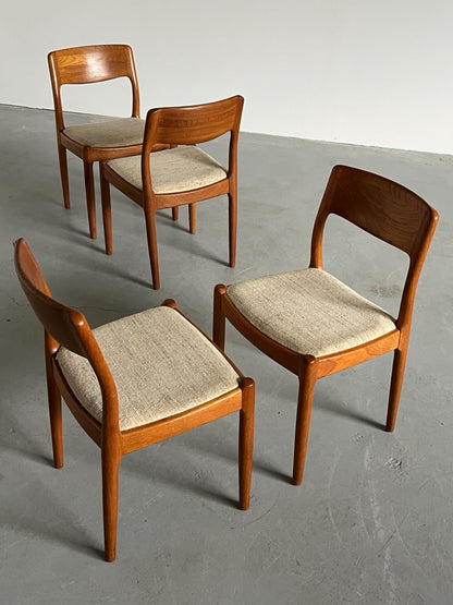 Vintage Esszimmerstuhl Set von 4 von Juul Kristensen für JK Denmark