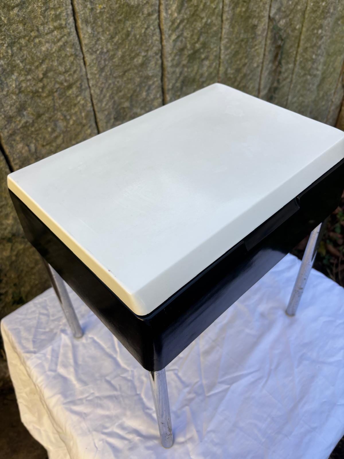 Vintage Beistelltisch Mod Elba von unbekannt für unbekannt klappbar Kunststoffplatte