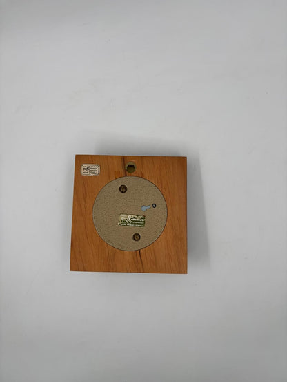 Vintage Barometer mit Thermometer als Wanddekoration aus Holz und Messing, funktionsfähig
