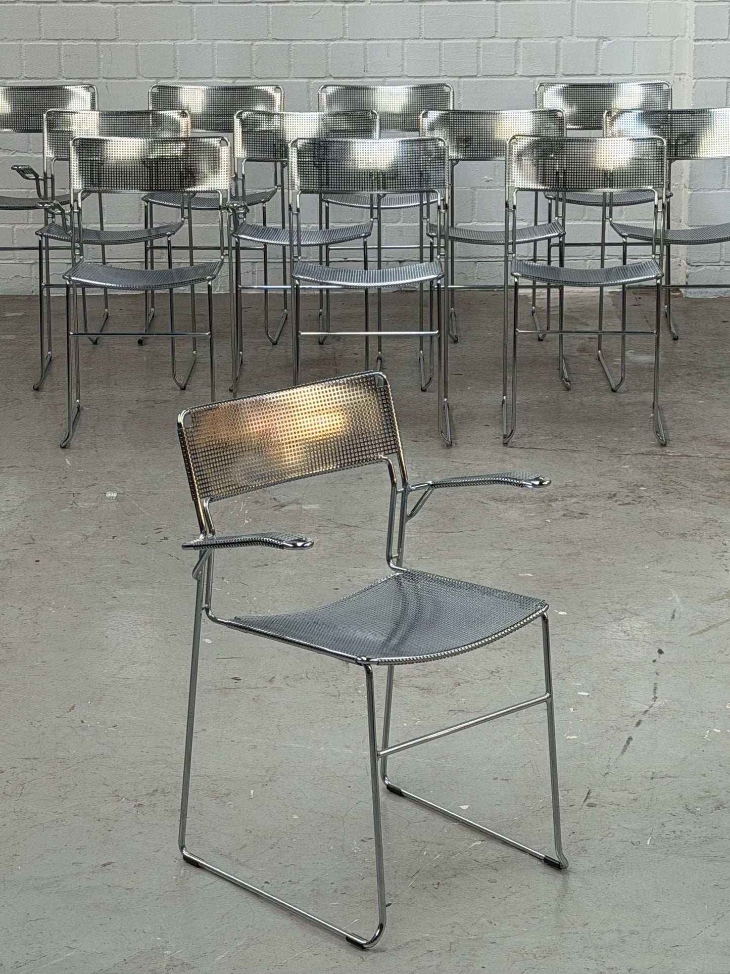 Vintage Freischwinger Stuhl SULTANE von ARRBEN Chrom