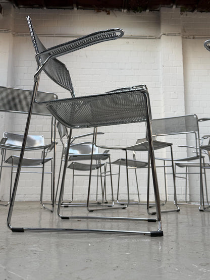 Vintage Freischwinger Stuhl SULTANE von ARRBEN Chrom