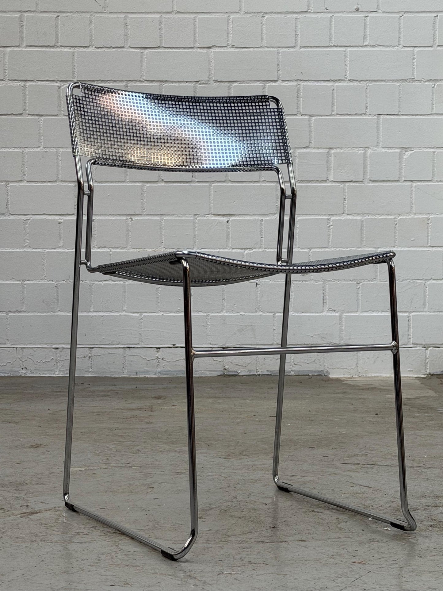 Vintage Freischwinger Stuhl SULTANE von ARRBEN Chrom