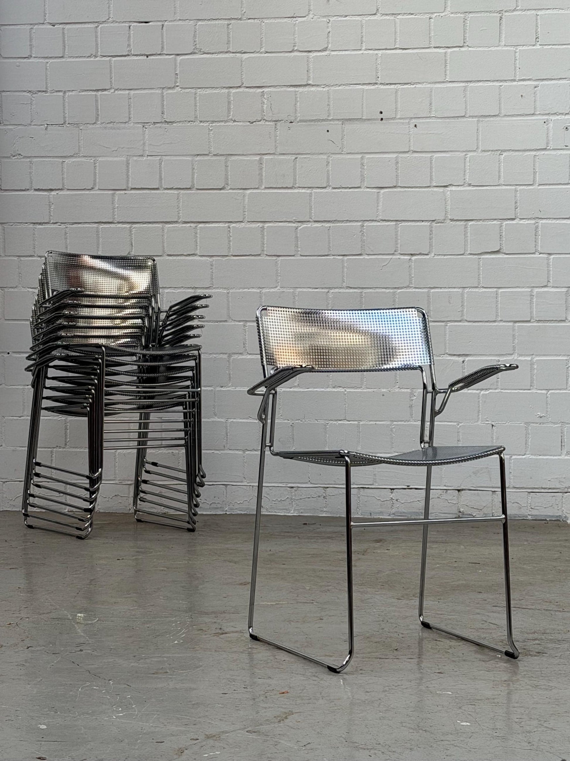 Vintage Freischwinger Stuhl SULTANE von ARRBEN Chrom