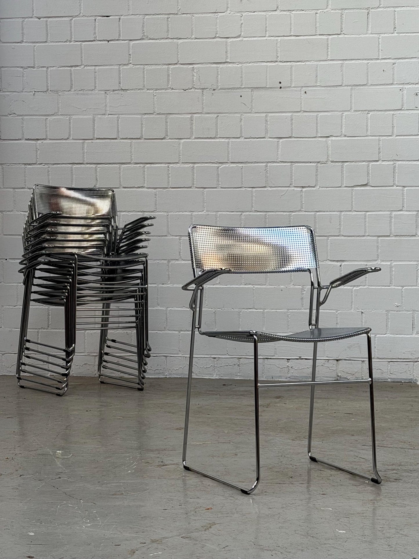 Vintage Freischwinger Stuhl SULTANE von ARRBEN Chrom