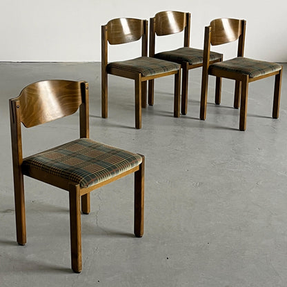 Vintage Stapelstuhl Set von 4 im Stil von Roland Rainer