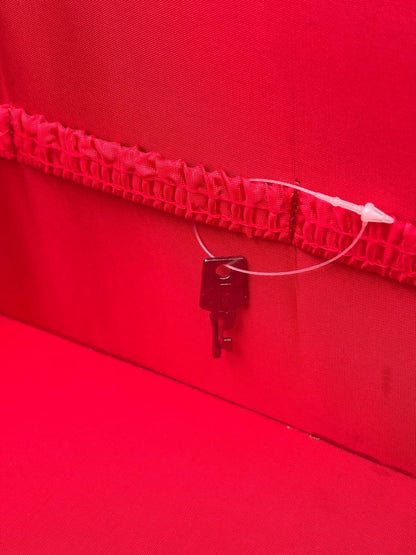 Vintage Kosmetikbox mit Spiegel in bunten Farben