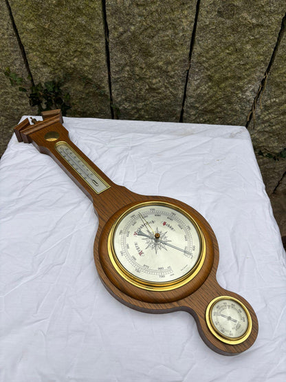 Vintage Wetterstation Banjo Wandbarometer von unbekannt für unbekannt