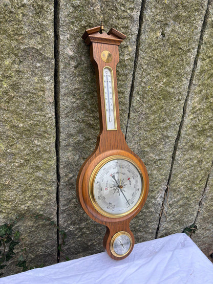 Vintage Wetterstation Banjo Wandbarometer von unbekannt für unbekannt