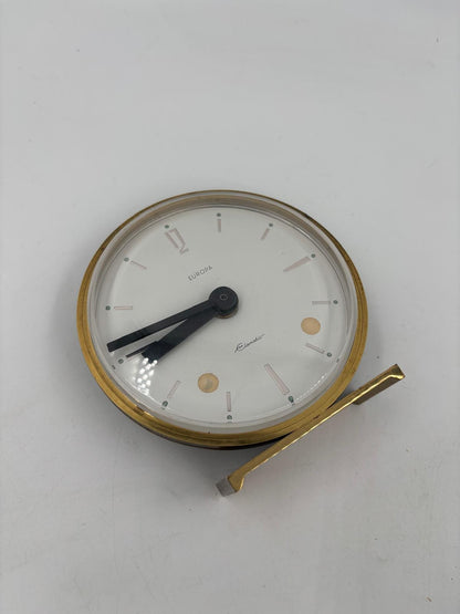 Vintage Tischuhr Europa Clomatic von Clomatic funktionstüchtig Messinggehäuse