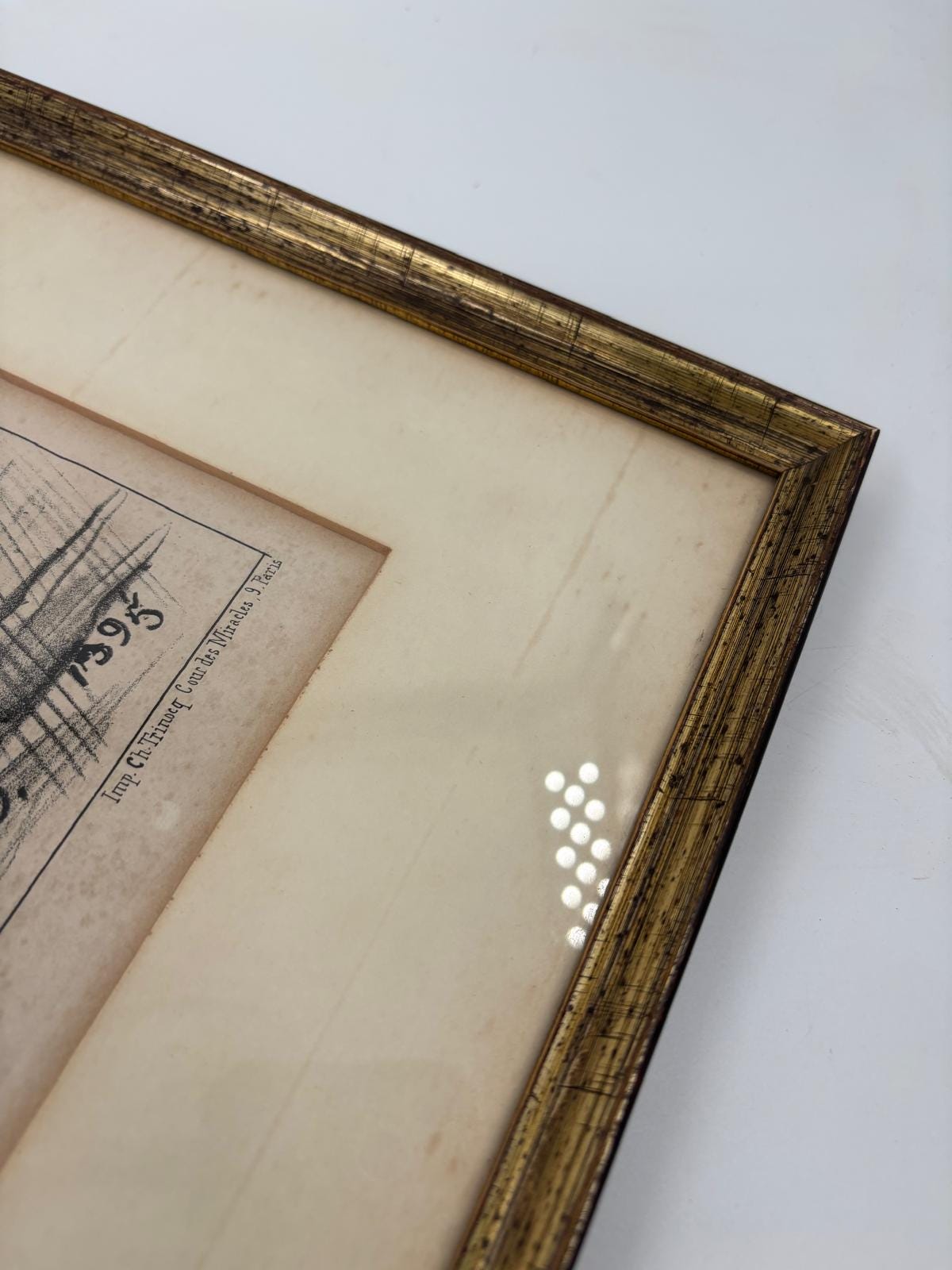 Vintage Wanddekoration Lithographie Regnault en panne von Honoré Daumier