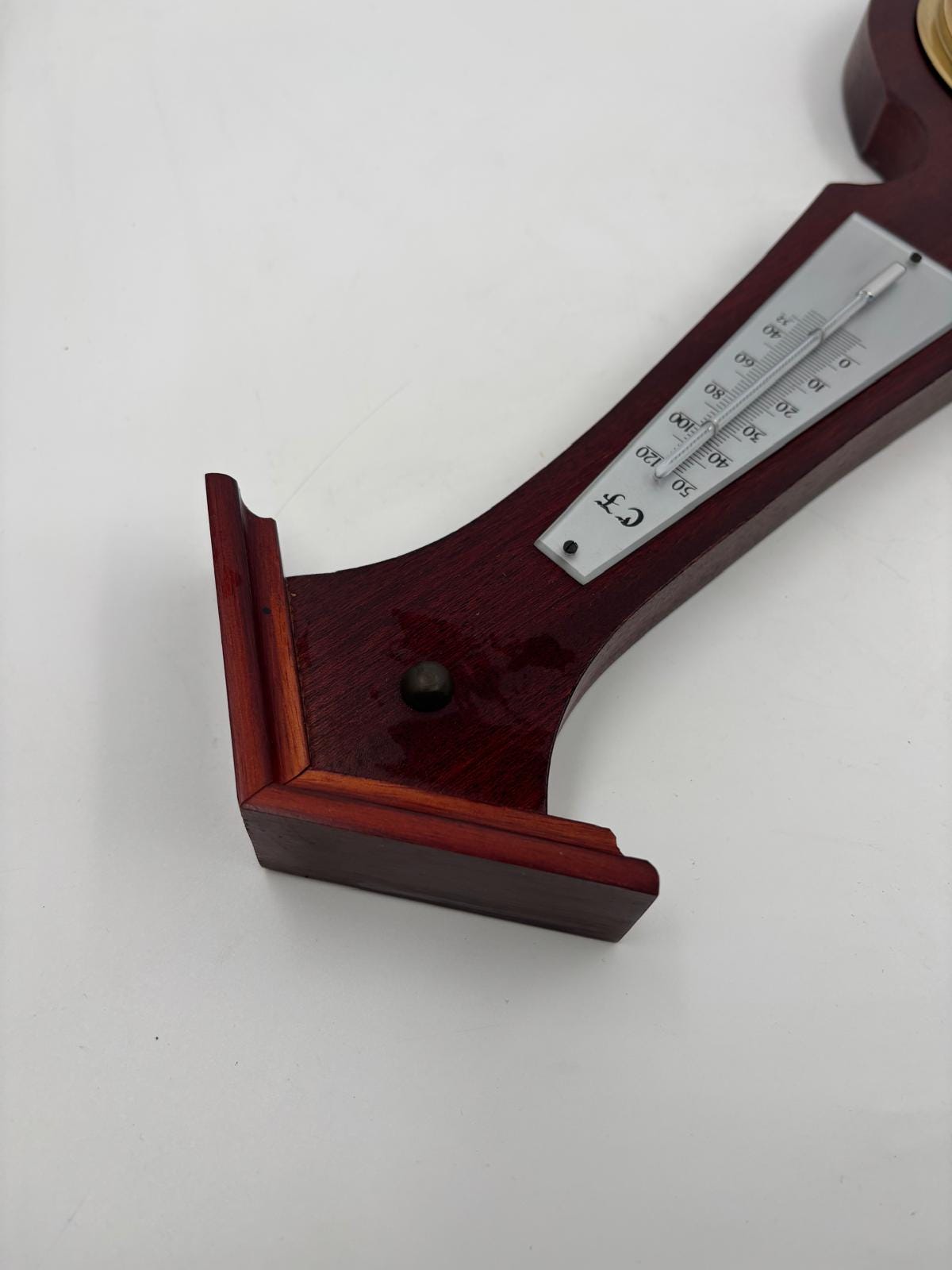 Vintage Wandbarometer mit Thermometer von Einzelstück