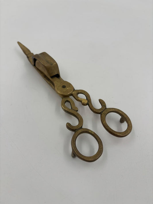 Vintage Kerzenlöscher in Scherenform aus Messing