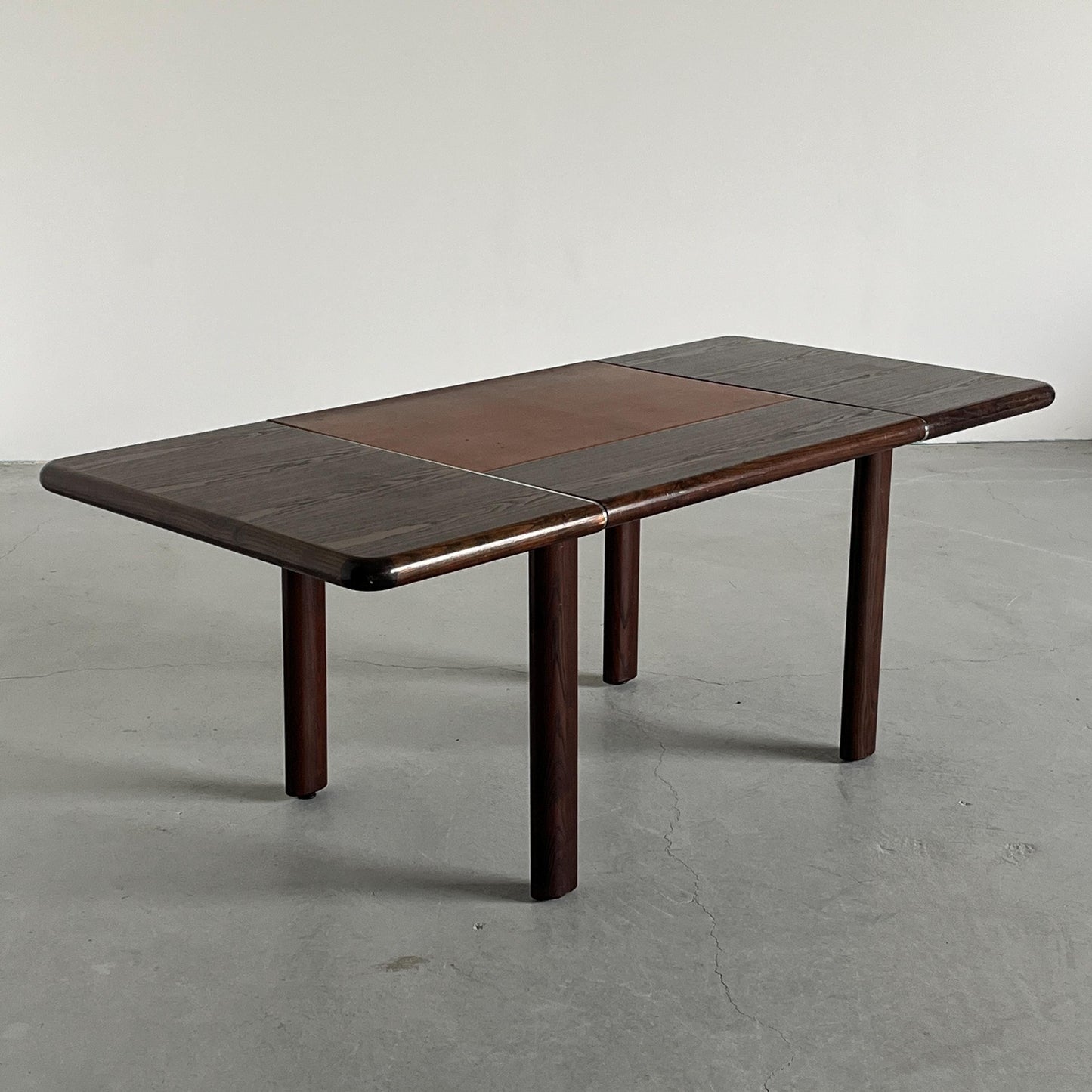 Vintage Bürotisch aus Palisander und Leder von 1970er Jahre