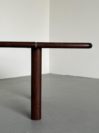 Vintage Bürotisch aus Palisander und Leder von 1970er Jahre