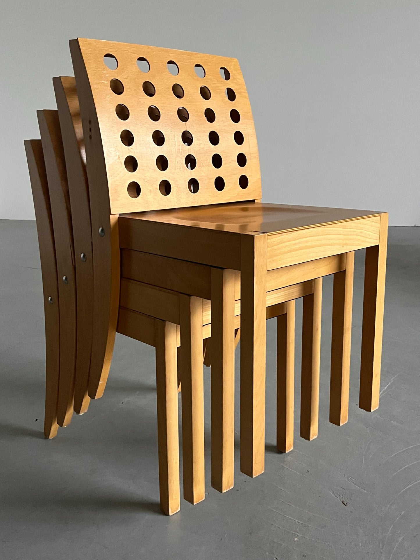 Vintage Stuhl S471 Set von 4 von Christoph Zschocke für Thonet stapelbar