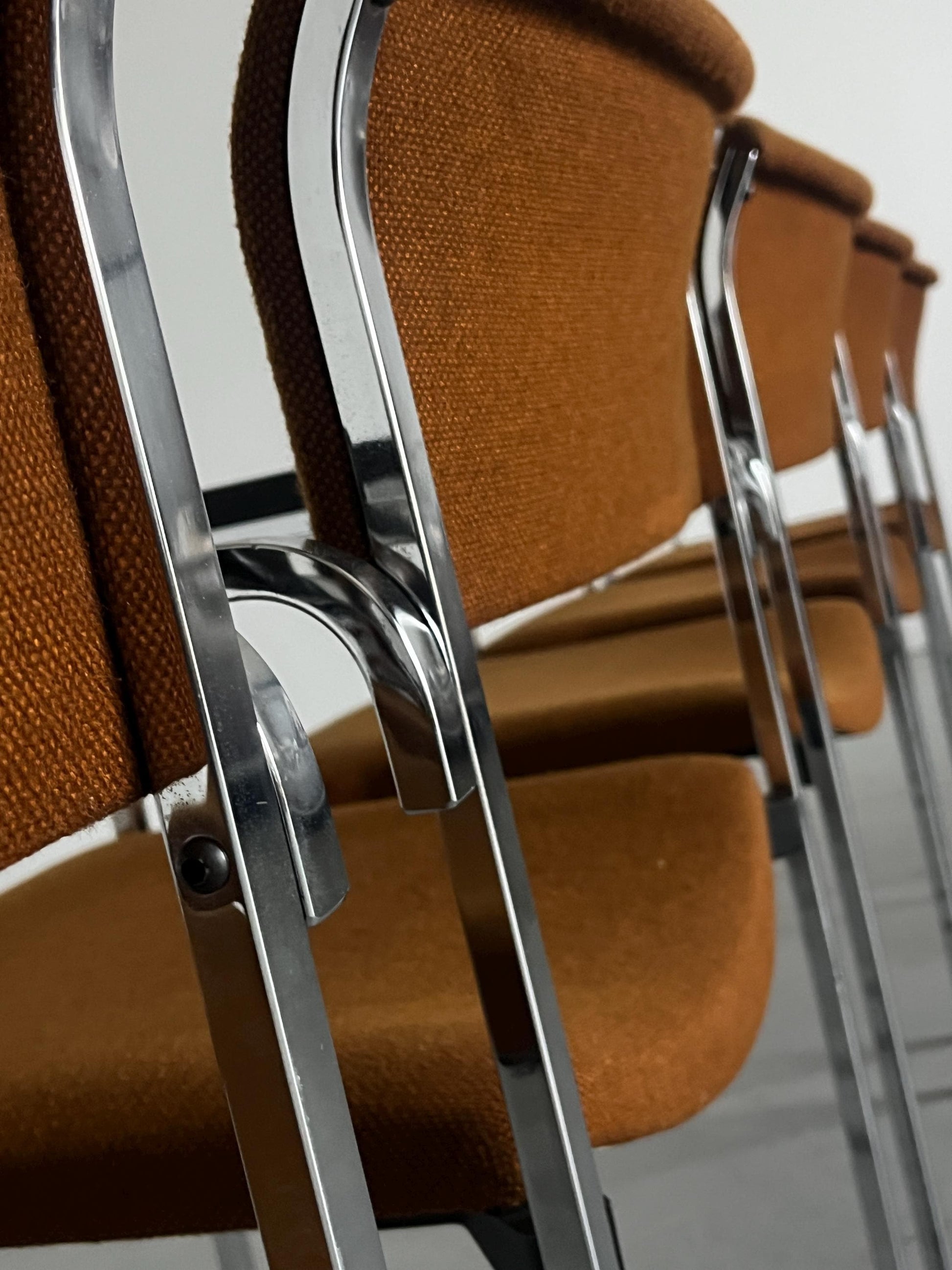 Vintage Armlehnsessel von Deutschland, 1970er, dunkelorange, pro Stück, 10 verfügbar