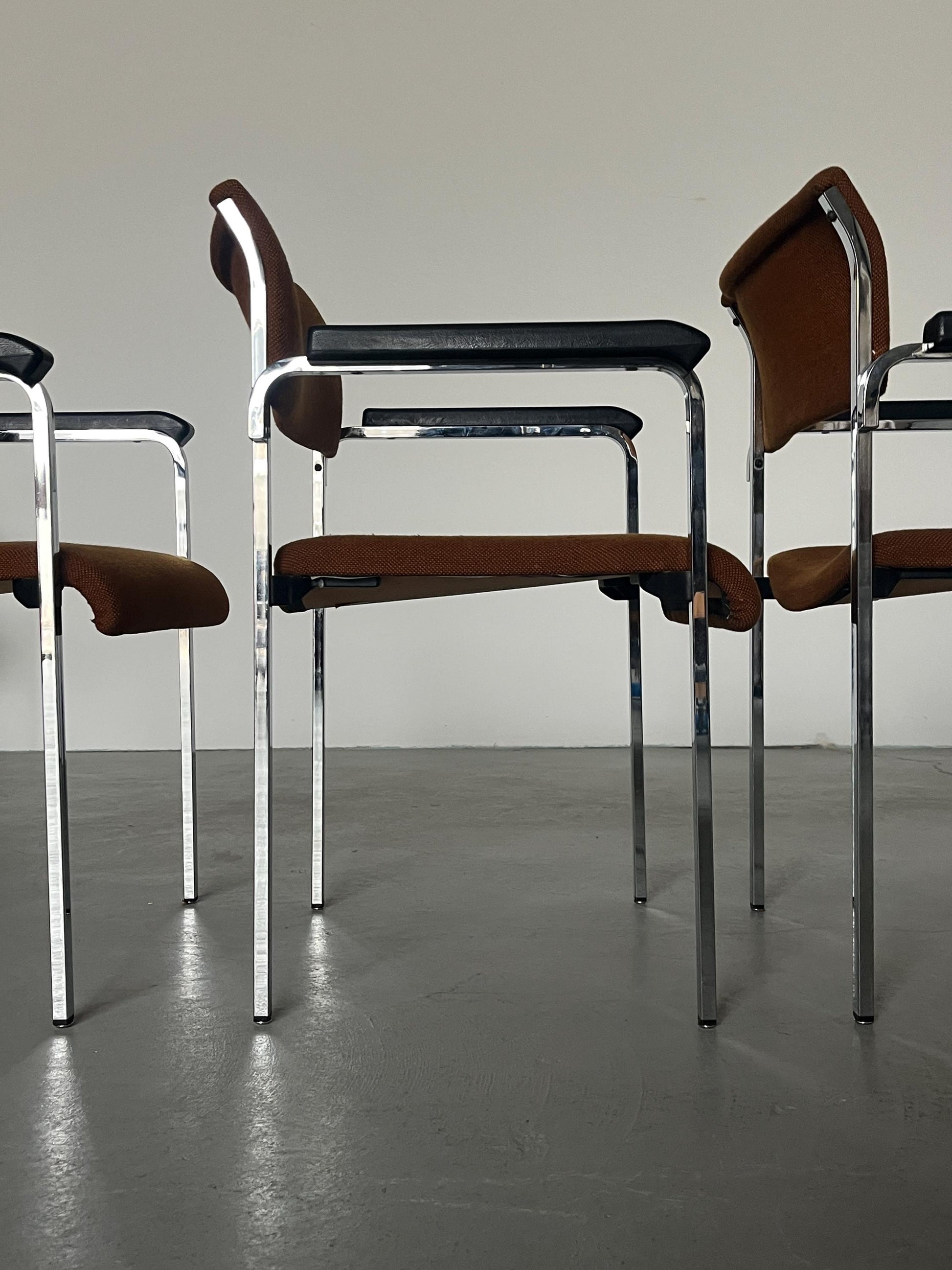 Vintage Armlehnsessel von Deutschland, 1970er, dunkelorange, pro Stück, 10 verfügbar