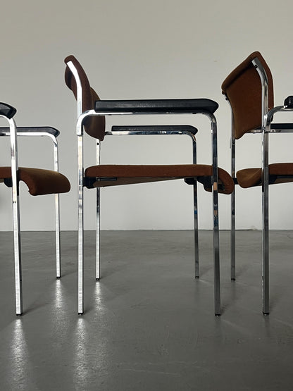 Vintage Armlehnsessel von Deutschland, 1970er, dunkelorange, pro Stück, 10 verfügbar