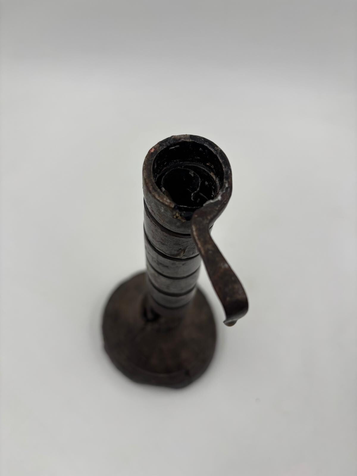 Vintage Kerzenhalter Rat de Cave von Bouillot aus Eisen und Holz