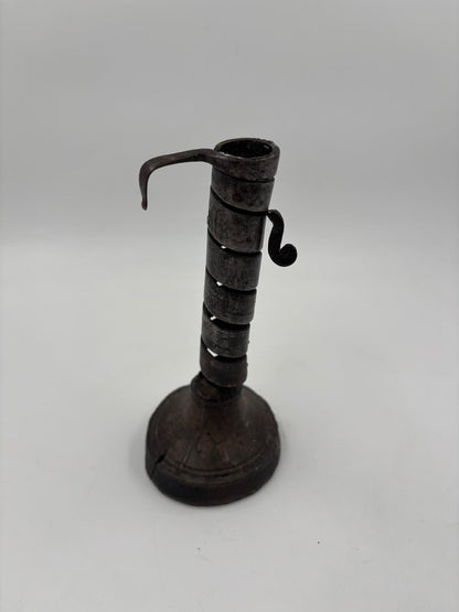 Vintage Kerzenhalter Rat de Cave von Bouillot aus Eisen und Holz