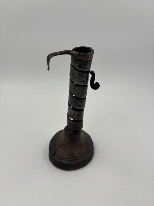 Vintage Kerzenhalter Rat de Cave von Bouillot aus Eisen und Holz