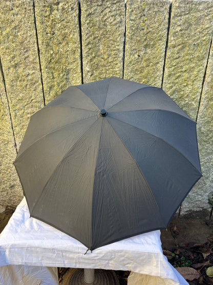 Vintage Sonnenschirm von Knirps schwarz mit Kunstlederhülle