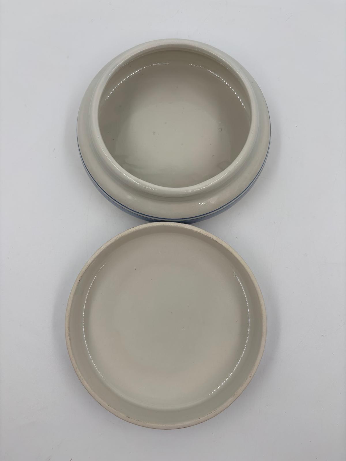 Vintage Dose Delft handbemalt Blau-Weiß von unbekannt für Delft