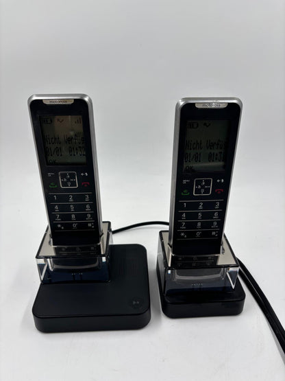 Vintage Schnurlostelefon IT.6.2TX von Motorola mit Anrufbeantworter und 2 Mobilteilen