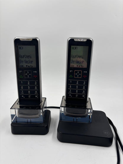 Vintage Schnurlostelefon IT.6.2TX von Motorola mit Anrufbeantworter und 2 Mobilteilen