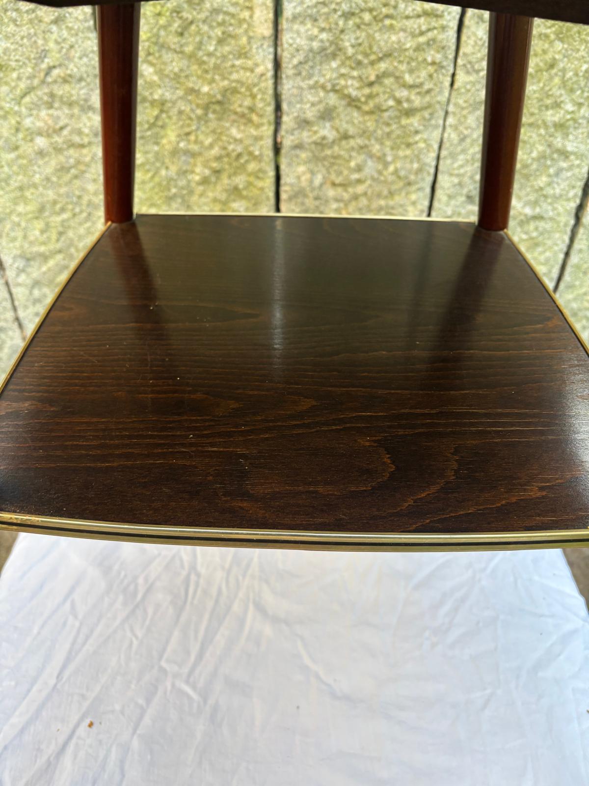 Vintage Beistelltisch Nierentisch drehbare Platte weiß Marmor-Optik von unbekannt