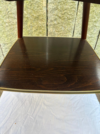 Vintage Beistelltisch Nierentisch drehbare Platte weiß Marmor-Optik von unbekannt