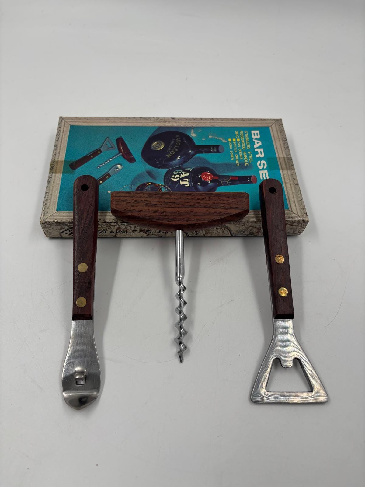 Vintage Bar-Set Rustikal Set von 3 von unbekannt für unbekannt