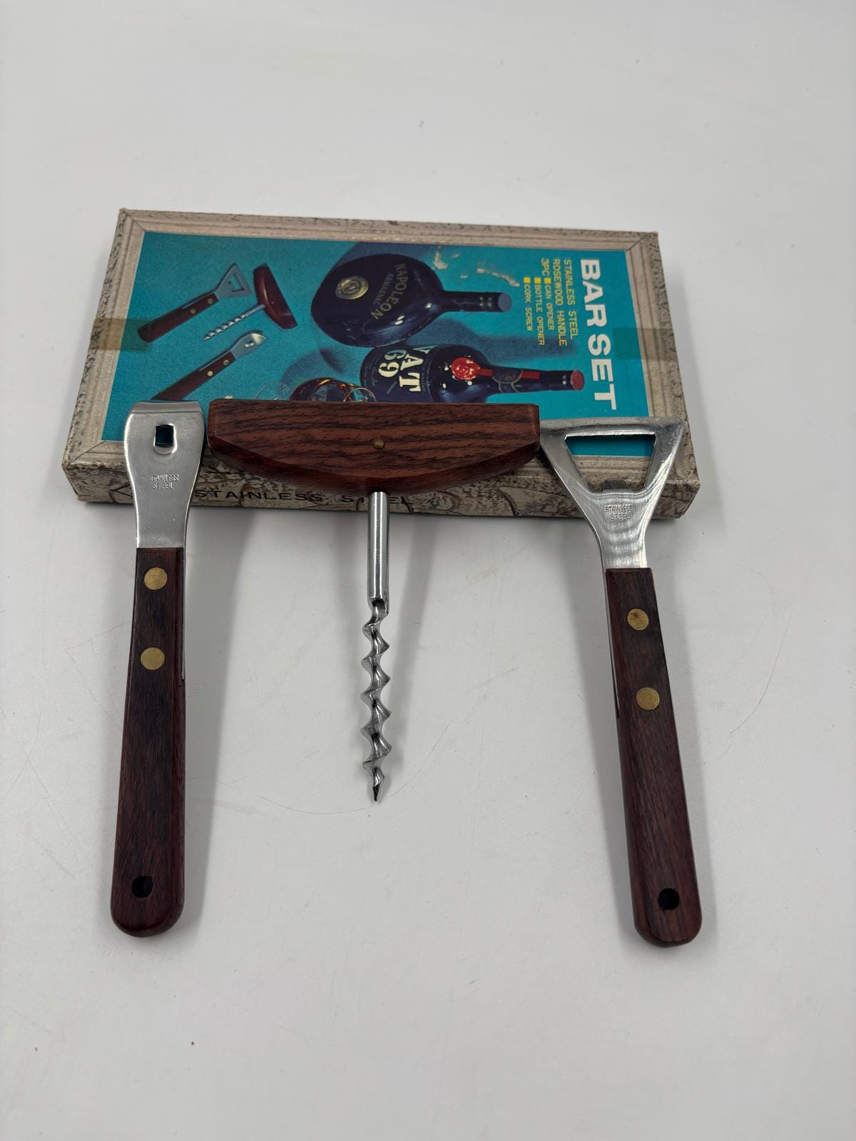 Vintage Bar-Set Rustikal Set von 3 von unbekannt für unbekannt