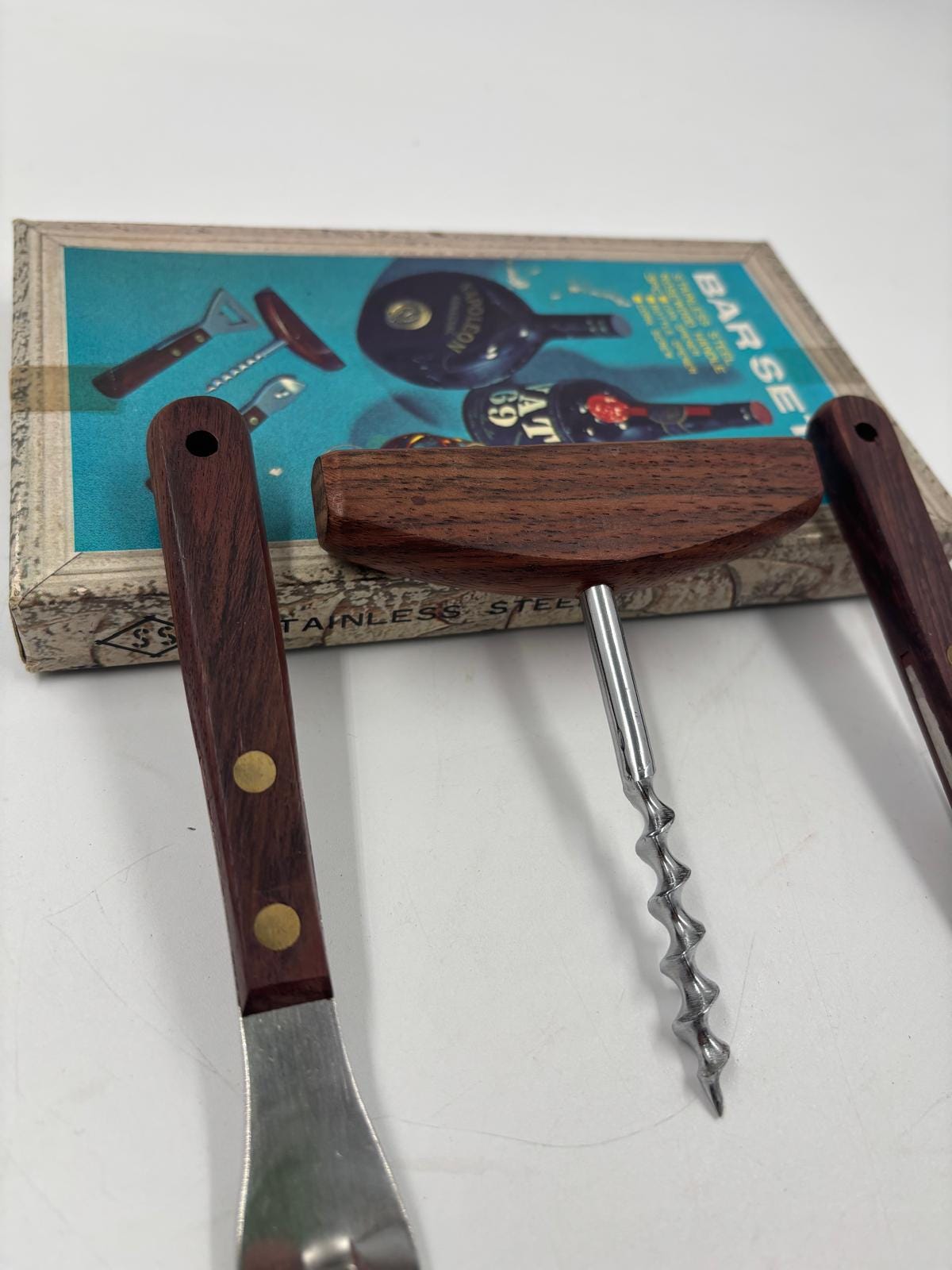 Vintage Bar-Set Rustikal Set von 3 von unbekannt für unbekannt