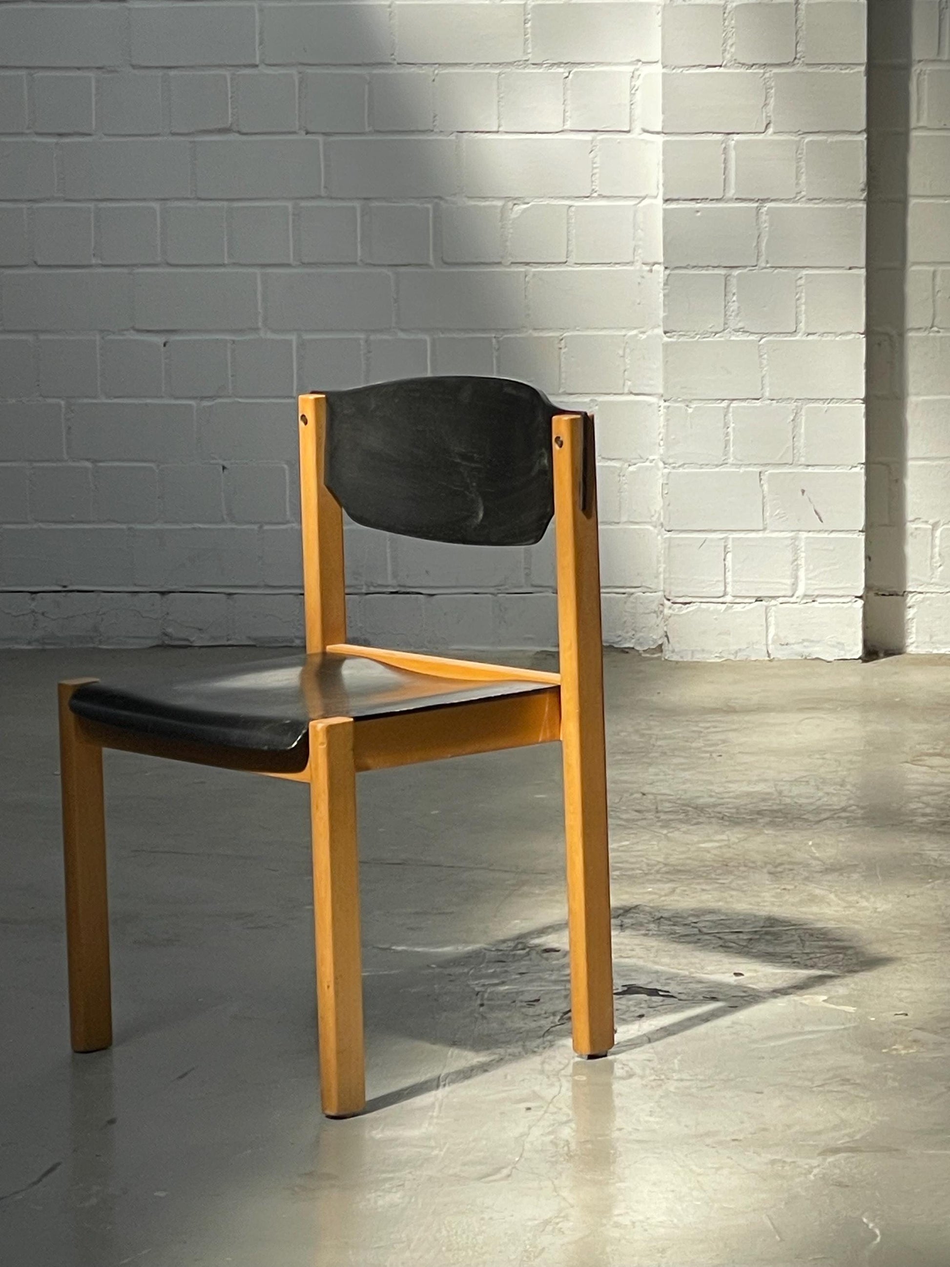 Vintage Stuhl von Kusch+Co aus Holz stapelbar puristisch