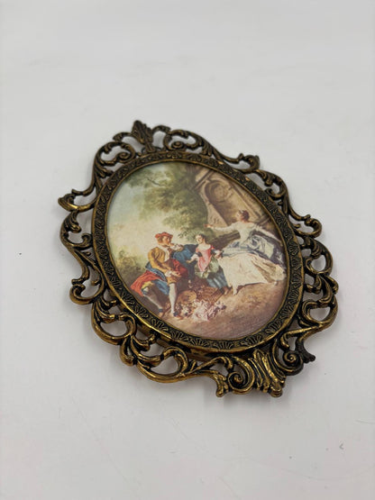 Vintage Bilderrahmen Set von 2 aus Messingguss