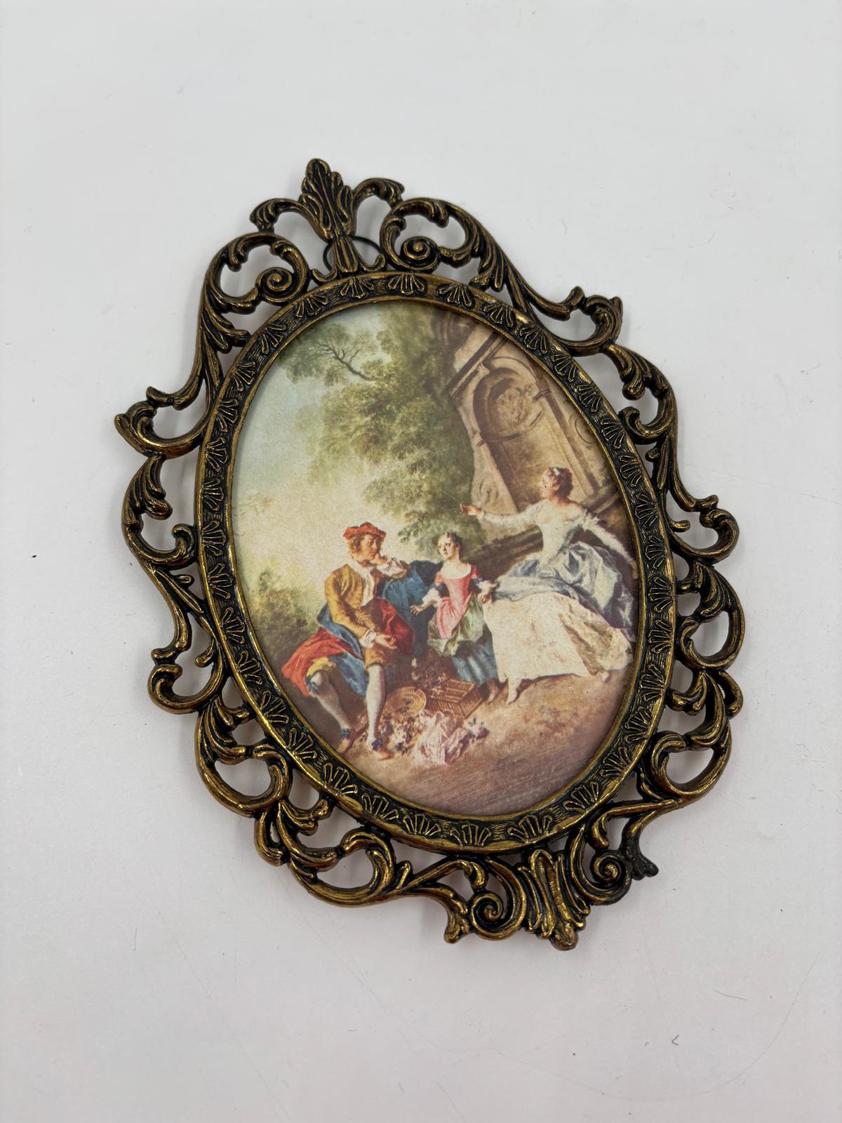 Vintage Bilderrahmen Set von 2 aus Messingguss