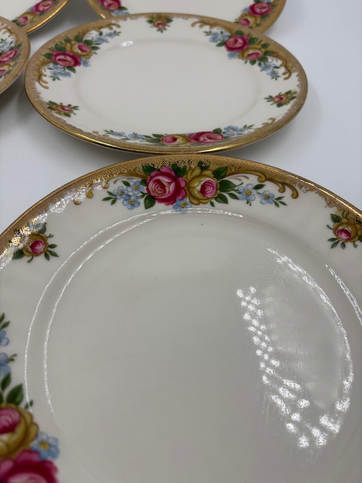 Vintage Kaffeeservice Set von 6 von Winterling mit Rosen und Golddekor